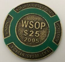 18.5g  RARE BRASS  2005 wsop World Series of Poker Binyon's Horseshoe 25$ Chip picture