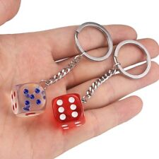 Dice Keychain Keyring Casino Gambling Key Chain Ring Fob Bag Pendant Game Die picture