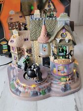 Spooky town Lemax witches brew haus 2009 AS IS animated Halloween prop village picture