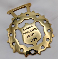 Brass Horse Medallion Vintage 1995 NHBS National Society Member Annual Harness picture