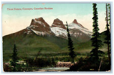 c1910 Three Sisters Canmore Mountains Canadian Rockies Canada Postcard picture