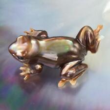 Frog Carving Lustrous Penguin Wing Oyster Shell for Collection or Jewelry 5.20 g picture