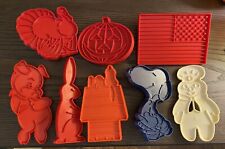 Lot of 8 Vintage Cookie Cutters 2 Snoopy, Doughboy, Pig Some Hallmark Brand picture