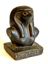 Superb Ancient Egyptian Horus Falcon On Hieroglyphic Base Commemorative Statue picture