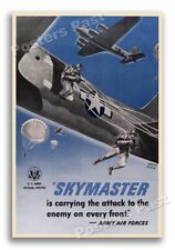 1943 Douglas C-54 Skymaster Vintage Style WW2 Poster - 24x36 picture