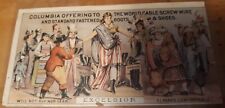 *SCARCE* Large Patriotic Trade Card Columbia Boot & Shoes  Hartford, Conn picture