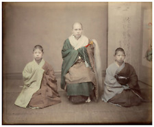 Japan, Three Priests Vintage Album Print, Vintage Print, Alb Print picture