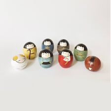 Kawaii Usaburo KOKESHI The Nativity Set Japanese Wooden Doll 8pcs Set Izumi Oki picture