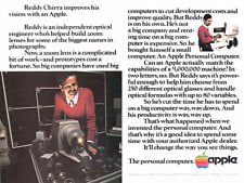 1981 Apple Personal Computer: Reddy Chirra Improves His Vision Vintage Print Ad picture
