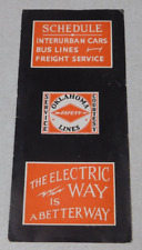 1930 Oklahoma Lines trolley time table picture