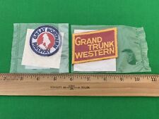 lot of 2 vintage Walthers Patches Great Northern Railway & Grand Trunk Western picture