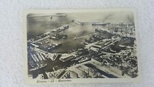 Vintage Livorno Italy Black And White Postcard Panorama Real Photo  picture