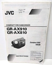 VTG JVC GR-AX810 AX910 COMPACT VHS RECORDER INSTRUCTION MANUAL GUIDE picture