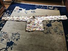 Vintage Tibetan / Chinese Handmade long sleeve Satin Floral shirt braid buttons picture