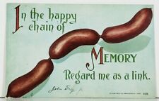 Link of Meat, The Chain of Memory Regard Me as A Link 1909 Postcard A4 picture