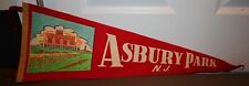 Vintage - Red Asbury Park New Jersey NJ SOUVENIR Pennant Flag Convention Hall picture