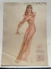 Original April 1946 Esquire Pinup Girl Calendar Page by Varga picture