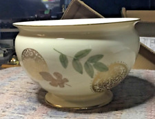 Vintage Lenox Nature’s Impressions Burnished Leaves Pedestal Bowl W/ Gold Trim  picture