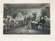1830 Rare Iconic Engraving DECLARATION OF INDEPENDENCE Colonial Turnbull picture