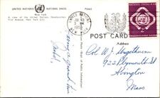 United Nations New York City Mailed in 955 with UN Stamp Postcard picture