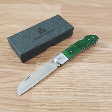 QSP Knife Worker Lockback Folding Knife 3.5 Bohler N690 Steel Blade Green Bone picture