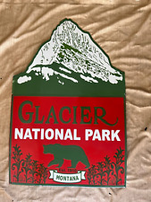Porcelain Glacier National Park Enamel Sign Size 30x20 Inches picture