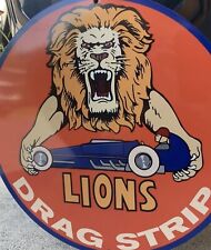 Top Quality Lions Drag  Racing Hot Rod vintage reproduction Garage Sign picture
