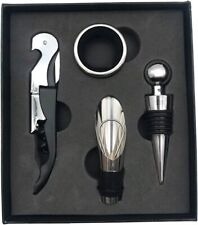 Black Wine Opener Corkscrew Set Wine Bottle Accessories Kit for Wine Enthusiast picture