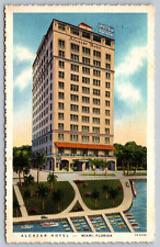 Vintage ALCAZAR HOTEL  Miami Florida Postcard. Deckled Edge picture