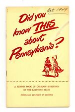 Did You Know This About Pennsylvania? #2 VG 4.0 1950 picture