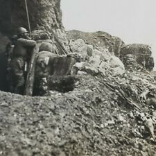 France WWI Terrible Desolation Once Fertile Hills Valley Soldier Stereoview G149 picture