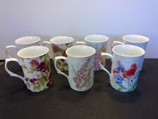 Set of 7 Different Stechcol Gracie Bone China Floral Mugs picture