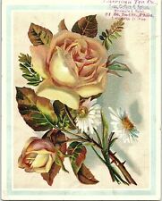 1880s MIDDLETON'S SILVER TEA PHILADELPHIA PA FLORAL VICTORIAN TRADE CARD 40-164 picture
