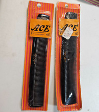 Vintage ACE 7” Hard Rubber Comb #27 Black Durable Heat Resistant Fine picture