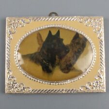 Scottish Terrier Framed Print By Vernon Stokes Foil embossed Domed cover Vintage picture