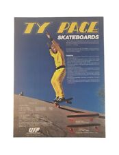 PRINT AD 1976 TY PAGE SKATEBOARDS Original Vintage Full Color Skateboarding  picture