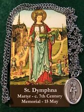 St. Dymphna Medal Necklace with Two Free Prayer Cards picture