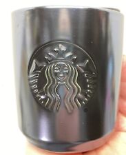 Starbucks Ceramic Tumbler and Lid Iridescent Black 2022 Matte Satin 8 oz Siren picture