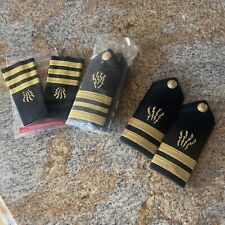 Merchant Marines Warrant Officer Radio Shoulder Board Mint Set 3 NOS Rare Mint picture