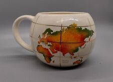 Globe World Earth Heat Map Coffee Mug Tea Cup Warming Climate '93 FTDA Vintage picture