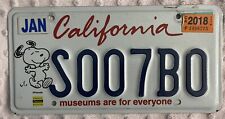 2018 California Schulz Snoopy Peanuts Museums Are For Everyone License Plate 007 picture
