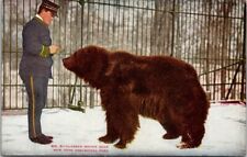 Alaskan Brown Bear, Trainer New York Zoological Park Vintage Postcard picture
