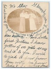 1906 Girls With Hat Glenwood Iowa IA Nebraska City NE RPPC Photo Postcard picture