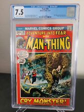 ADVENTURE INTO FEAR #10 CGC 7.5 GRADED 1972 MARVEL 1ST SOLO MAN-THING SERIES picture