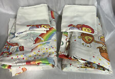 Vintage 1983 Rainbow Brite 4pc Full Bed Set Hallmark Sheets 2 Pillow Cases picture