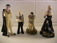 Vintage Chalkware Figurines Victorian Spanish Family Knick Knacks 1940s Bungalow picture
