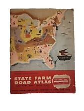 Vintage State Farm Rand McNally Road Atlas Lubbock Texas US Canada Mexico 1955 picture