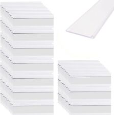 100 Pack Plastic Label Holders 1.2x4.7 Index Cards, Clear Self-Adhesive Pockets picture