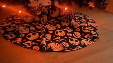 Nightmare before Christmas Jack Skellington Halloween Christmas tree skirt 36” picture