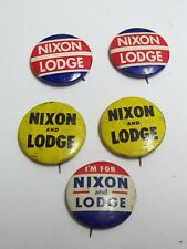 5 Vintage Presidential Election NIXON LODGE Pins picture